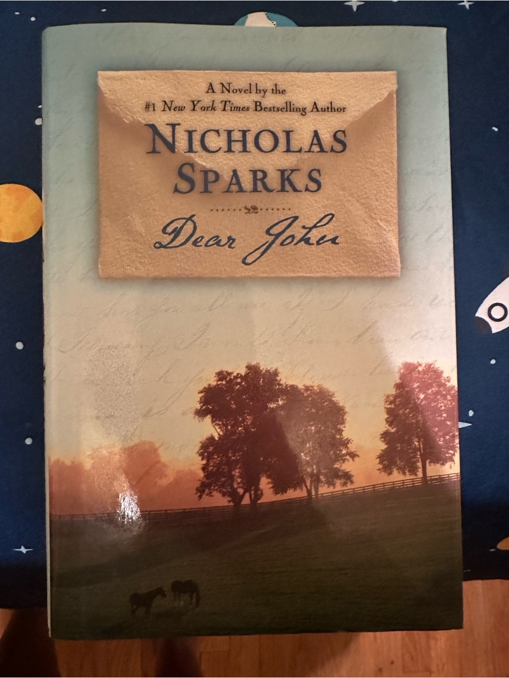 Dear John Paperback Novel - Light Blue / Beige Cover